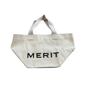 MERIT Cream Canvas Tote Bag